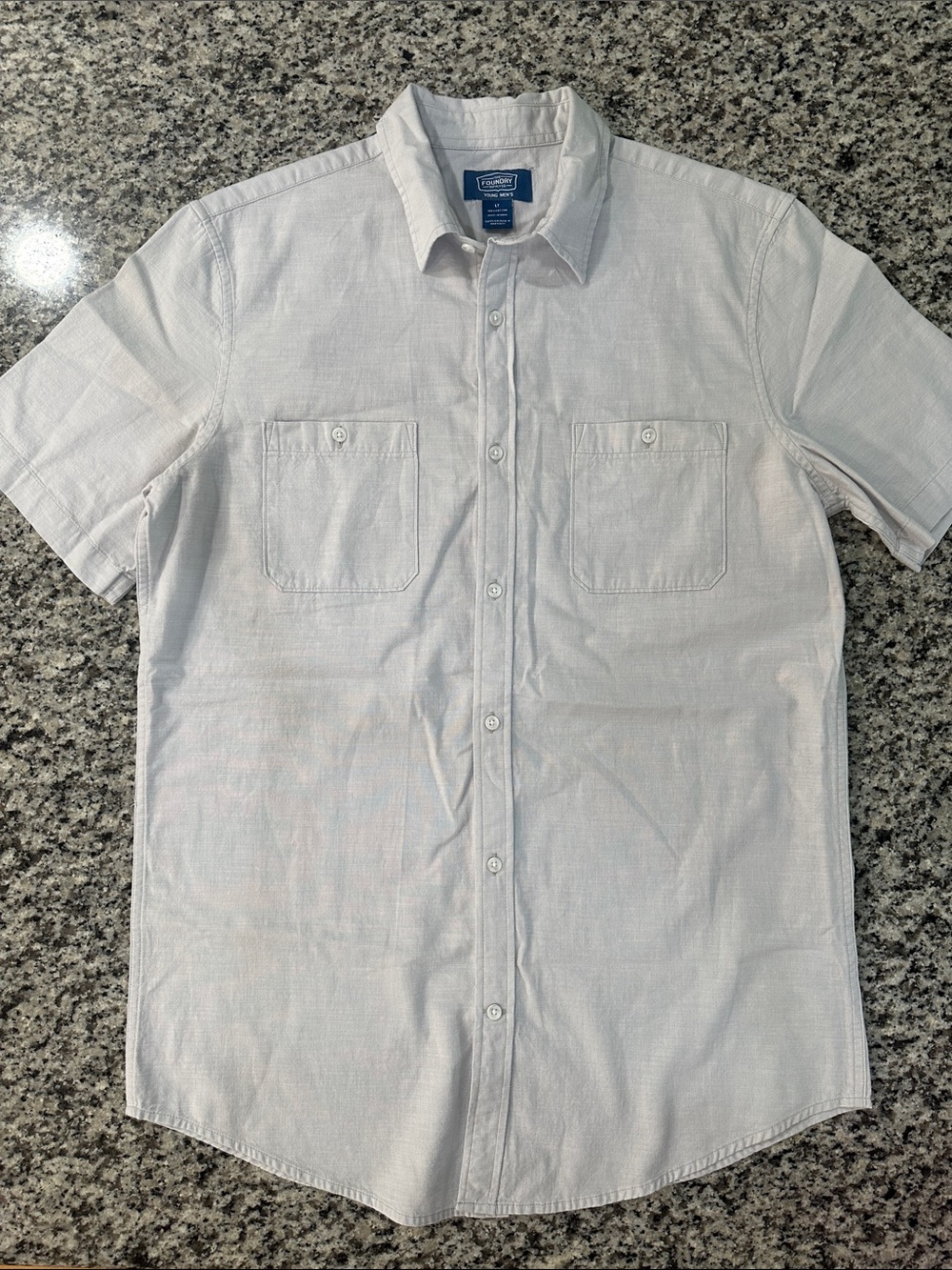The Foundry Supply Co. Gray Chambray Button Down Shirt Men’s Large Tall